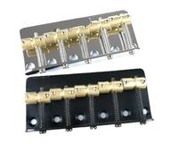 For WBBC5 Five 5 Strings Electric Bass Bridge With Brass Saddles For Precision Jazz Bass Chrome Silver Black(Silver)
