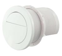 For WC moderno con doppio scarico, pulsante pneumatico, cisterna for WC, pannello di controllo rotondo con doppio tubo flessibile, risparmio idrico(White)