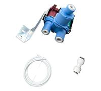 For Whirlpool, Kenmore e KitchenAid, gruppo elettrovalvola di ingresso dell'acqua for frigoriferi, sostituzione, collegamento da 1/4 di pollice a 3/8 di pollice(W10179146)
