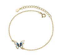 for Women 925 with Butterfly, Zircon,Gifts for Her Women Girls Best Friend Birthday-Chain 16.5+4.5 cm