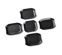 For Wrangler for JL 2018-2023 5PCS Car Door Bowl Protector Exterior Door Handle Bowl Cover Protection Trim Accessories Door Handle Cap Compatible With for Jeep(Carbon)