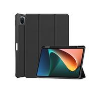 For Xiaomi Pad 5/Pad 5 Pro Slim Case Tri-fold Stand PU Leather Tablet Cover Support Auto Wake/Sleep