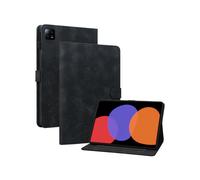 (For Xiaomi Pad 6 11.0 2023, Black) Lily Embossed Leather Tablet Case