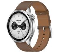 For Xiaomi Watch S4 Press Button 22mm Leather Watch Band(Brown)