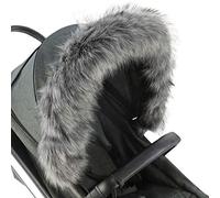 for-Your-Little-One Carrozzina con cappuccio in pelliccia compatibile su XTS, grigio scuro