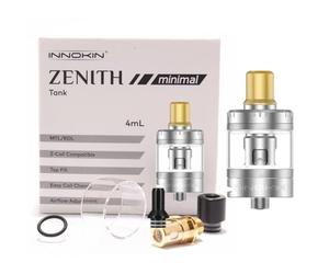 For Zenith Minimal Tank 4 ml φ24 mm In-nokin (SS) Riempimento superiore Atomizzatore Adatta Resistenze Z Coil 0,3Ω/0,8Ω MTL RDL per Kit EZ Tube Pen Mod CoolFire Z60 Kit Vape Originale- No Nicotine
