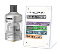 For Zenith Nex Tank In'nokin 5 ml Ø26 mm (SS) Serbatoio Dotato di Resistenza Z Coil 0,3 Ω/0,8 Ω MTL/DL | Riempimento superiore/flusso d'aria Atomizzatore per CoolFire Z80 Z60 GOZEE EZ Tube Originale