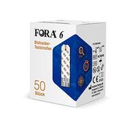 FORA 6 Strisce Glicemia 50 Pezzi - Compatibili con Glucometri FORA 6 Duo/Plus/Connect