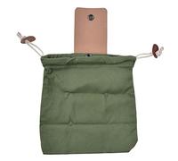 Foraging Pouch Collapsible PU Leather Canvas Mushroom Foraging Bag for Hiking Camping Hunting