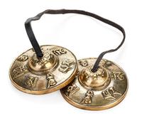 Foraineam Tingsha - Campane tibetane per meditazione, 6,3 cm, in ottone, strumento musicale per rilassamento, per consapevolezza, guarigione dei chakra, sollievo dallo stress, risveglio del suono,