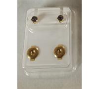 FORALOBO ORECCHINI PIERCING STERILI PRE FORO PRE-ORECCHINI PLACCATI ORO CAFLON