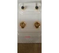 FORALOBO ORECCHINI PIERCING STERILI PRE FORO PRE-ORECCHINI PLACCATI ORO CAFLON