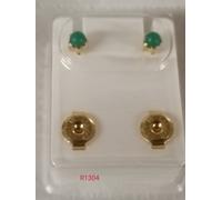 FORALOBO ORECCHINI PIERCING STERILI PRE FORO PRE-ORECCHINI PLACCATI ORO CAFLON