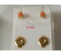 FORALOBO ORECCHINI PIERCING STERILI PRE FORO PRE-ORECCHINI PLACCATI ORO CAFLON