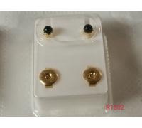 FORALOBO ORECCHINI PIERCING STERILI PRE FORO PRE-ORECCHINI PLACCATI ORO CAFLON