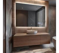 FORAM Specchio da Bagno Illuminato a LED - Specchio da Parete da Bagno 100x50cm Ellie - su Misura - Personalizzabile - moderno specchi con illuminazione, retroilluminato