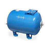 FORAS VAREM Caldaia a Membrana 80L Orizzontale - Serbatoio a pressione da 10 bar per impianto idrico domestico e pompa da giardino - Connettore tubo in acciaio inox 1" - Made in Italy - Blu