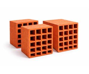 Foratella 8x25x25 cm in Laterizio - Kit 3 Pezzi - Mattone Forato per Tramezzi e Divisori Interni - LEMAG SRL