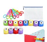 Foratrice Per Bambini - Metallo 3 x 3 cm Set Per Punzonatura Creativa Con Taglierini With Custodia Inclusa, Lavoretti Scuola, Biglietti Fai Da Te, Ritagli Scrapbooking Ufficio, Aula