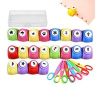 Foratrice Per Bambini - Metallo 3 x 3 cm Set Per Punzonatura Creativa Con Taglierini With Custodia Inclusa, Lavoretti Scuola, Biglietti Fai Da Te, Ritagli Scrapbooking Ufficio, Aula