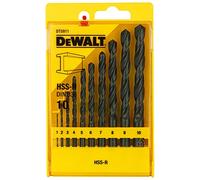 DEWALT DT5911-QZ kit 10 punte metallo in hss-r din 338 per metallo da 1 a 10m...
