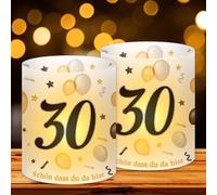 Forbabe 12 portacandele da tavolo per 30° compleanno, uomo e donna, 30° compleanno, decorazione da tavolo, bello che tu sia da Bist, adatto per lumini o candele, feste