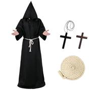 Forbabe Costume da monaco da uomo per Carnevale, carnevale, Halloween, classico costume da monaco da uomo