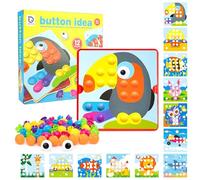 Forbabe Gioco a incastro a mosaico per bambini, giochi educativi per bambini a partire dai 2 3 4 anni, giocattolo educativo Montessori, regalo per ragazzi e ragazze (C)