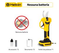 FORBICE A BATTERIA DA POTATURA CESOIA 18V 3.0 AH TAGLIO 30MM 2 BATTERIE +VALIGIA