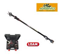 Forbice a batteria LISAM TL 42 con valigia 2 batterie asta telescopica 165-240cm