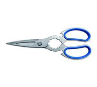 Sanelli Ambrogio Forbice da Cucina, Interno del Manico Ergonomico Soft-Touch, Acciaio Inossidabile, Blu