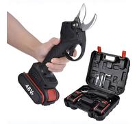 Forbice Da Potatura Cesoia Elettrica 48v Kit Doppia Batteria Taglio Max 25 mm