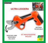 FORBICE KANTIA E-22 TR STOCKER POTATURA BATTERIA SUPER LEGGERA RAMI TAGLI PIANTE
