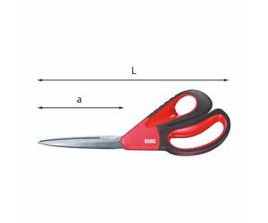 Forbice multiuso professionale lama micro dentata in acciaio inox - USAG 210 C