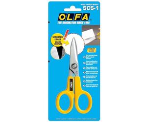 Forbice OLFA SCS-1 in ABS e lame acciaio inox per stoffe leggere made in Japan