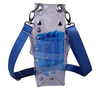 Forbice per capelli fondina cintura professionale per uomo donna salone barbiere trasparente 8 x 22 cm, Blu 8 x 22 cm, 8x22cm, come descrizione