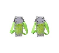 Forbice per capelli fondina cintura professionale per uomo donna salone barbiere trasparente 8 x 22 cm, Set da 2 (verde 8 x 22 cm), 8x22cm, come descrizione