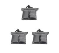 Forbice per capelli fondina in pelle PU con cintura in vita per barbiere parrucchiere parrucchiere, Set da 3 (nero), 28x19cm, come descrizione