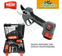 Forbice per potatura a batteria LISAM TL 32 con valigia e 2 batterie 16,8V 2 Ah