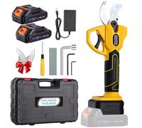 Forbice potatura a batteria 24V: Forbici Potatura a Batteria con Regolabile 10-20-30mm con 2 Batterie 2000mAh, Cesoie a Batteria per Potatura per Potatura Giardino, Olivo, Ulivo