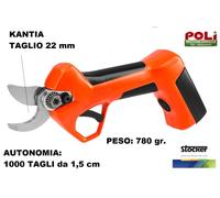 FORBICE POTATURA A BATTERIA STOCKER KANTIA E-22 TR BATTERIA 2,5Ah E CARICATORE