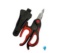 Forbice professionale per elettricisti in acciaio inox resistente e di lunga durata funzione spelafili zigrinatura antiscivolo lame con durezza 58 HRC isolato per tensione 1000v linea pro
