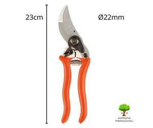 FORBICE PROFI BYPASS 23cm STOCKER 352 Ø22mm CONTROLAMA E LAMA CURVA GIARDINAGGIO