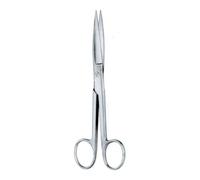 Forbice retta punte appuntite in acciaio per chirurgia 14 cm monouso