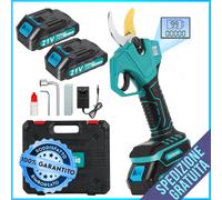 Forbici a Batteria Potatura 30mm Forbice Elettrica x2 batterie da 2000mAh