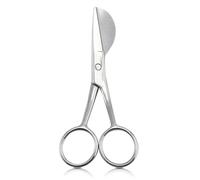 Forbici a becco d'anatra, forbici per tessuti curvi Tappeto forbici a becco d'anatra Tappeto forbici a becco d'anatra coltello bordo Applique forbici per ricamo maglia cucito 4,7 pollici (D'argento)