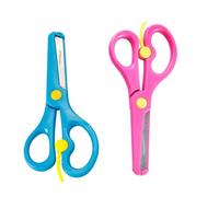 Forbici Bambini, Artigianali Forbici per Bambini, Confezione da 2 Forbici per Bambini Principianti, Plastica Forbici, Applicabile a Forbice Sopra i 3 Anni Nella Scuola Materna