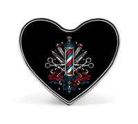Forbici da barbiere, tagliacapelli, strumenti, bottone smaltato, spilla da bavero, spilla a forma di cuore, distintivo carino e divertente per zaini e cappelli 1"