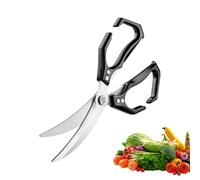 Forbici da Cucina,2 in 1 per Carne con Schiaccianoci - Acciaio Inossidabile Resistente per Preparazione Alimenti BBQ Pesce Pollo Frutti di Mare