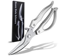 Forbici da Cucina Acciaio Inox Trinciapollo Professionale Forbice Cucina Argento